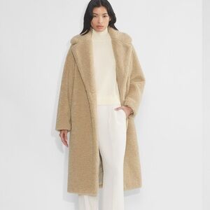 Aritzia Teddy Coat in Light Camel